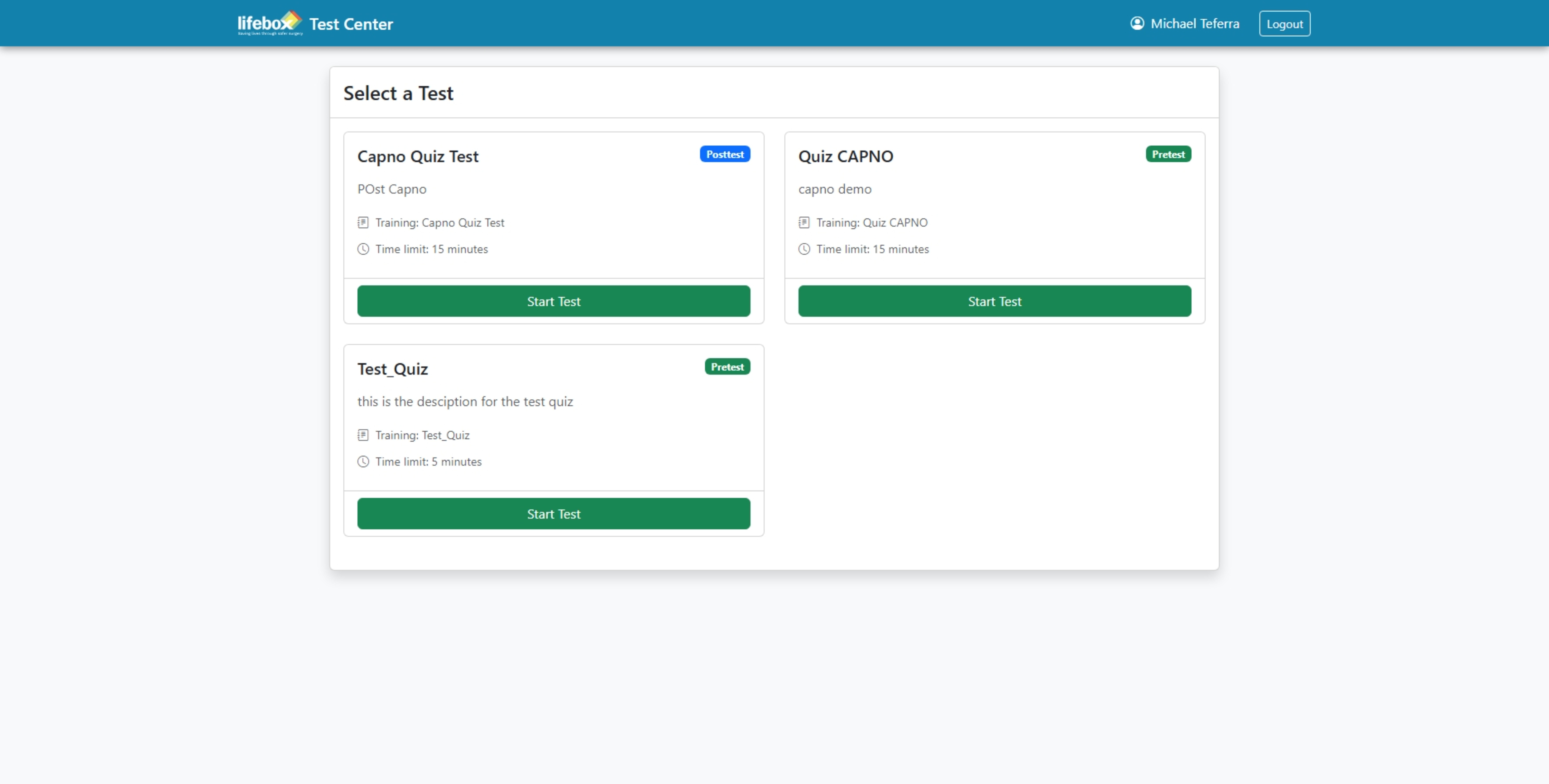 available tests