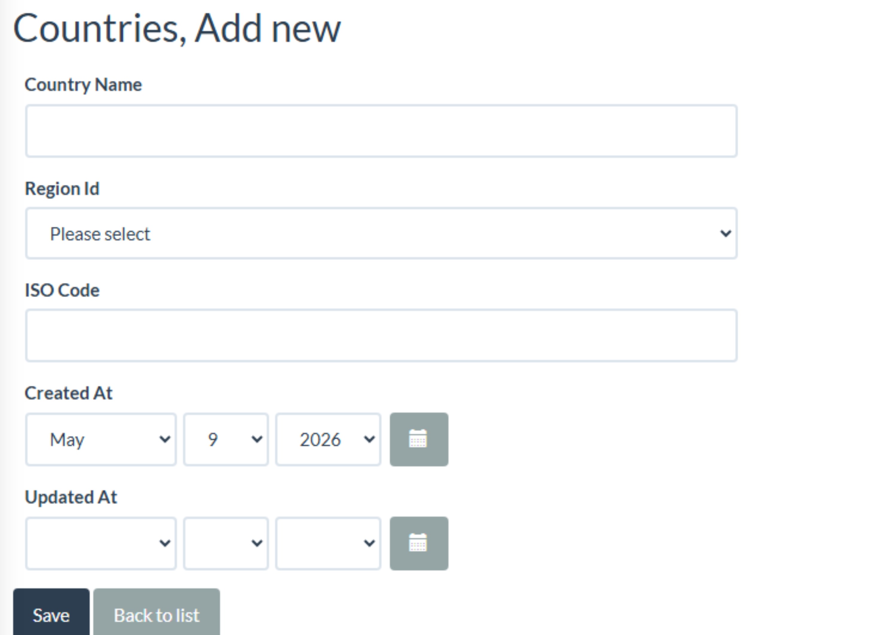 Add Country Screenshot Placeholder