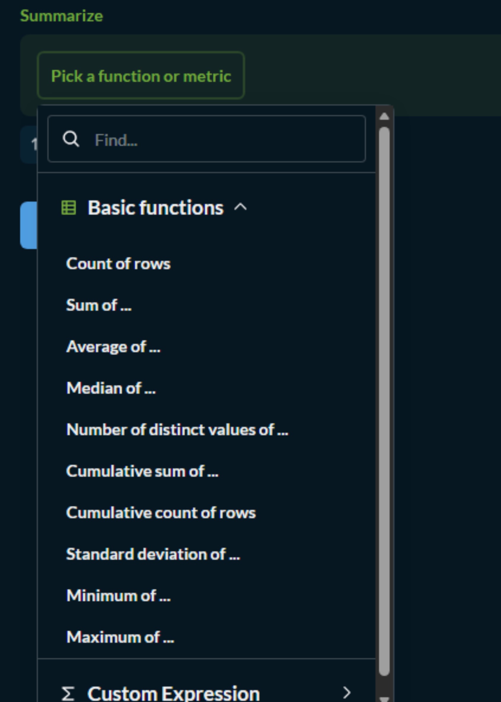 metabase_basic_summarization_option