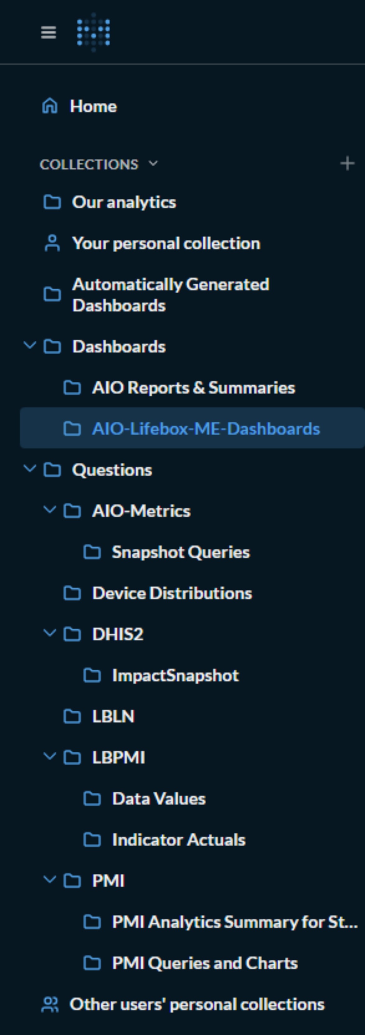 metabase action menus