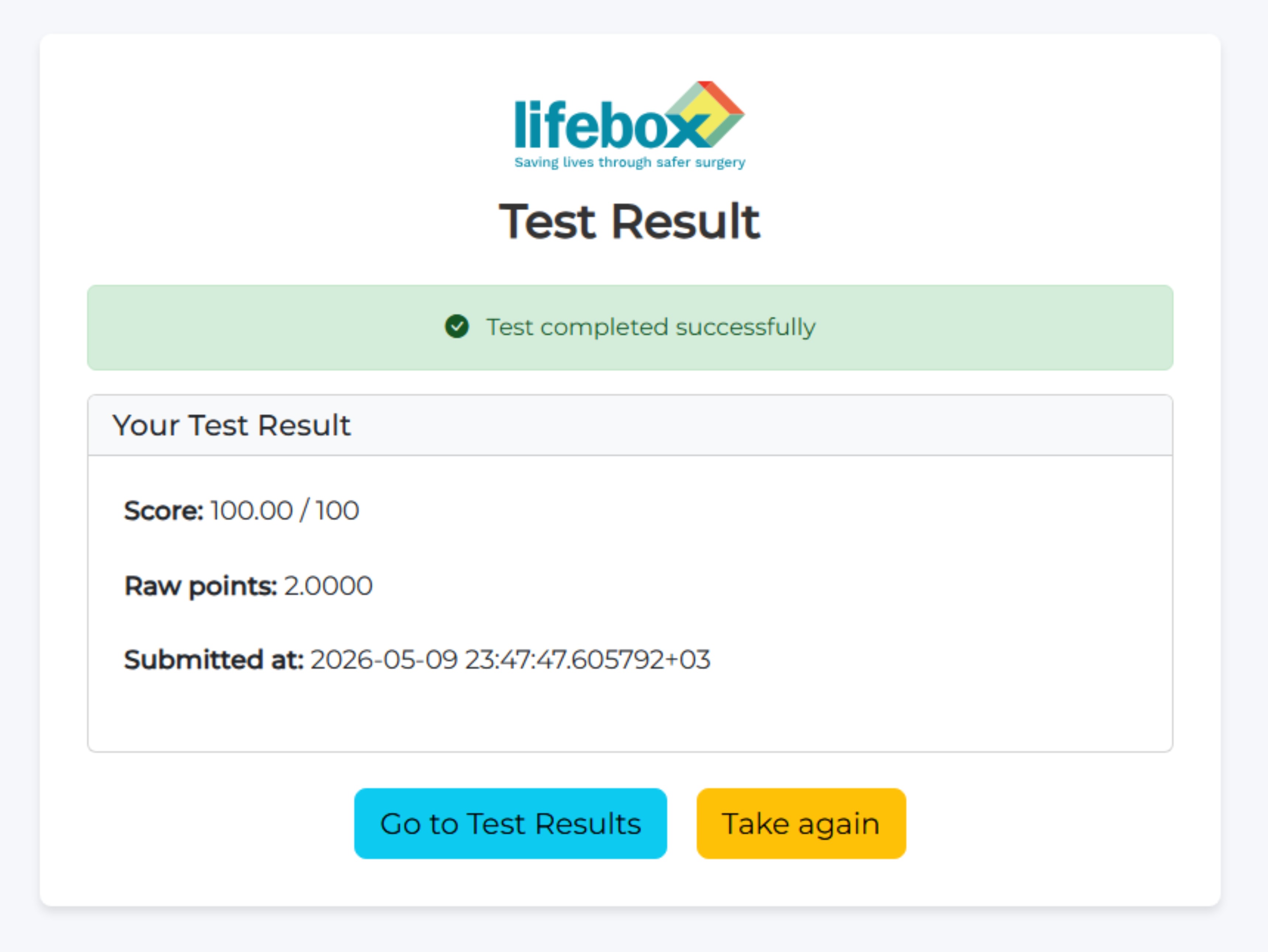 Test Result